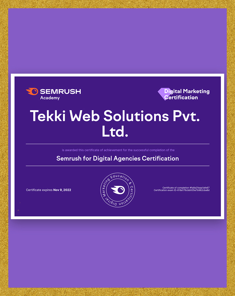 Digital Marketing TWS Certificate